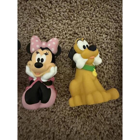 Disney Rubber Mickey Mouse And Friends Lot Of 5 Bath Toys Mickey Pluto Minnie - Picture 3 of 7